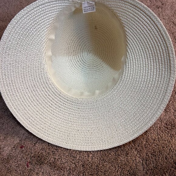 Straw Sun Hat, Wide Brim UV protective - Picture 4 of 4
